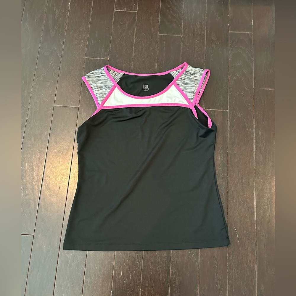 Black & Purple Athletic Tank Top